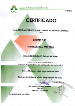 Certificado APCI SADI KEROS