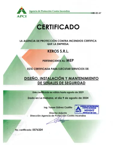 Certificado APCI SS KEROS
